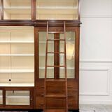 Large Classic English Art Deco Bookcase Library Cabinet