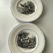 Complete set of 12 plates Digoin Sarreguemines – The 12 months (1900-1920)