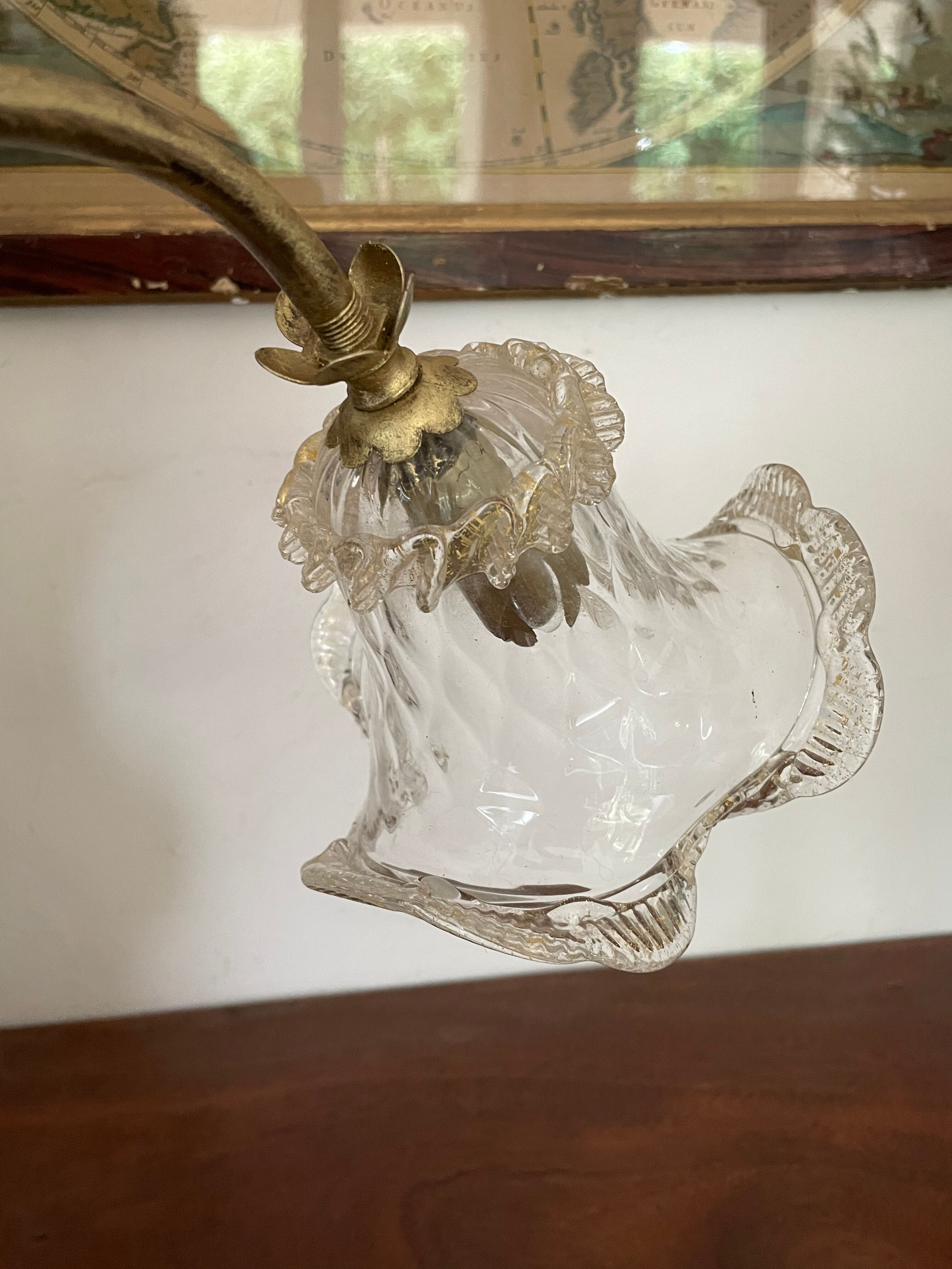 Lampe col de cygne tulipe Murano
