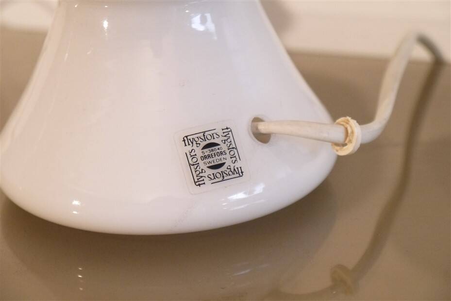 Pair of Scandinavian glass lamps 1970