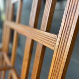 Large clothing rack/bistro mirror coat rack in oak - France 1950