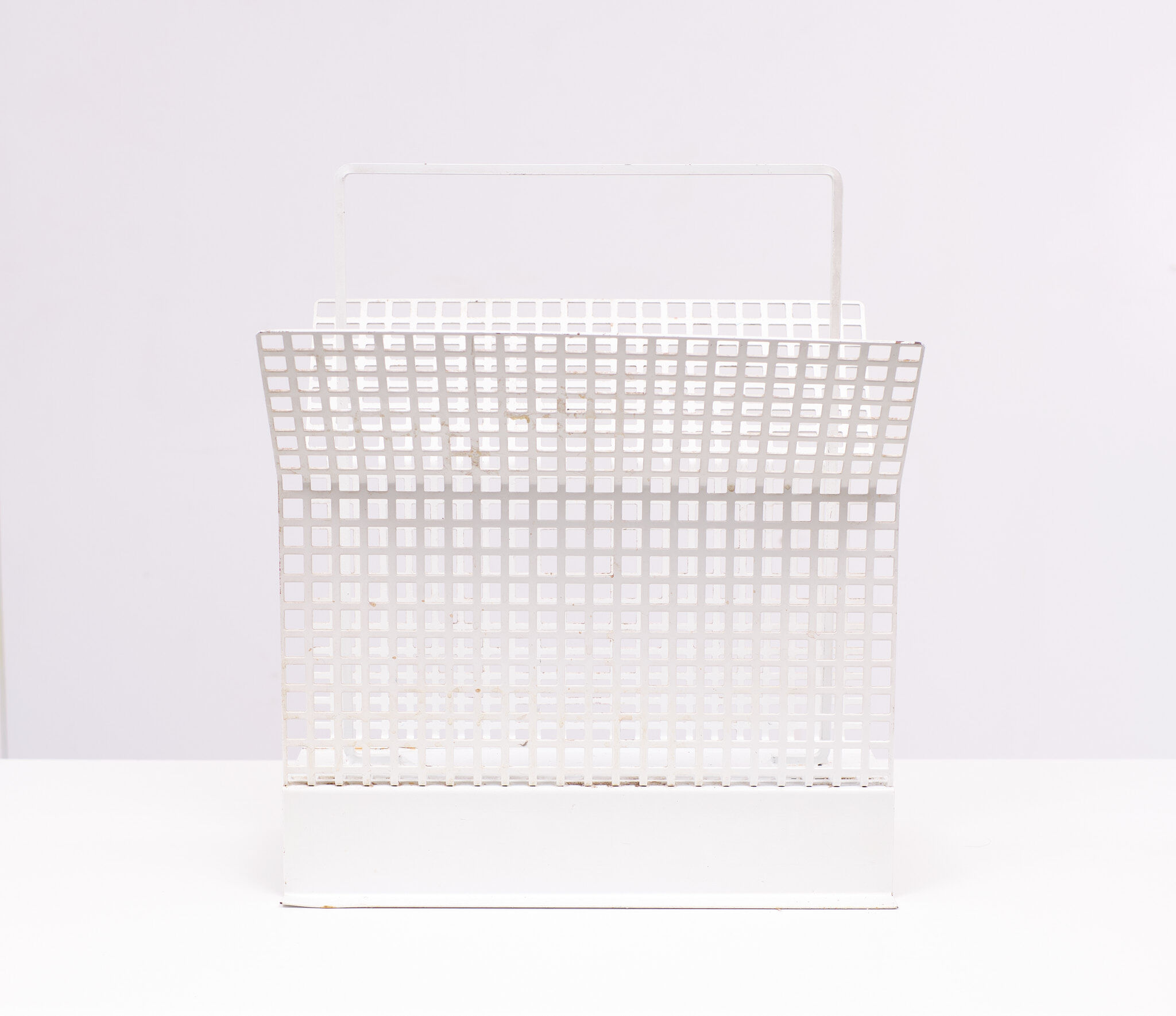 Perforated Metal News Paper Rack, 1960s, France