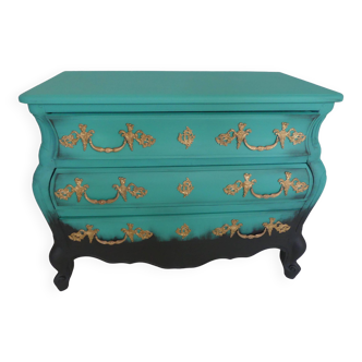 Contemporary painted curved chest