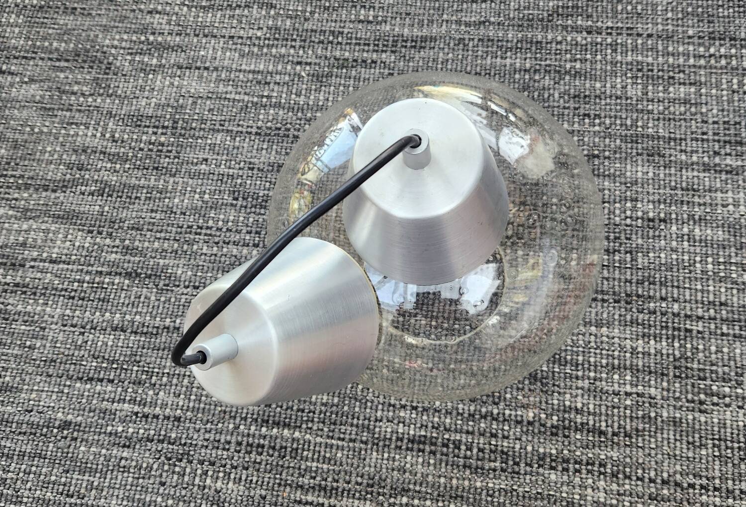Blown glass and aluminium suspension