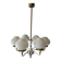 6 suspended glass lamps in white brass by Hans-Agne Jakobsson, 1960s, Sweden