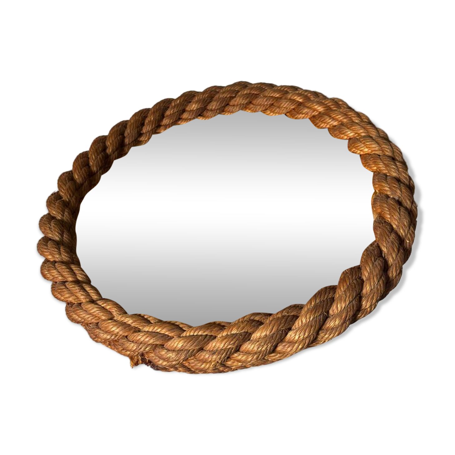 Miroir audoux minet vintage corde 1950