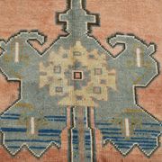 Salmon & Navy Blue Vintage Persian Rug, 131x218 Cm
