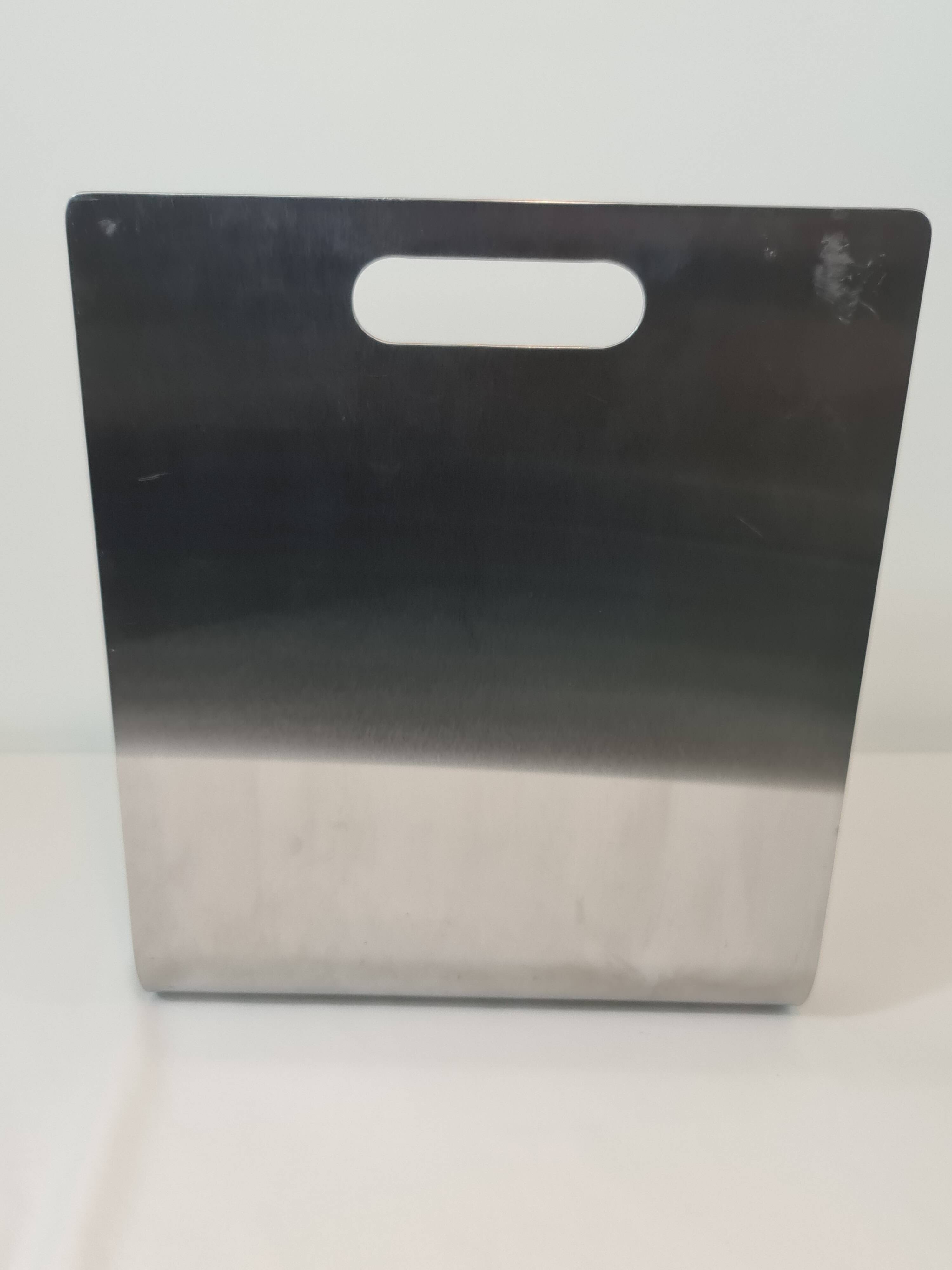 Stainless steel magazine rack by Xavier Féal for Inox Industrie 1970s