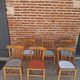Série de 6 chaises bistrot françaises peintes