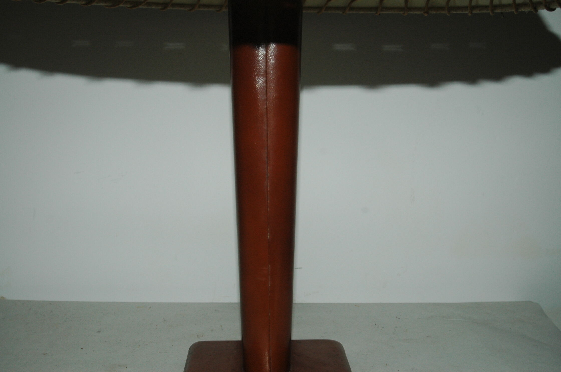 Leather-wrapped lamp