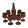 Scandinavian bottle and teak glass service