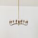 Italian mid century modern brass Sputnik chandelier