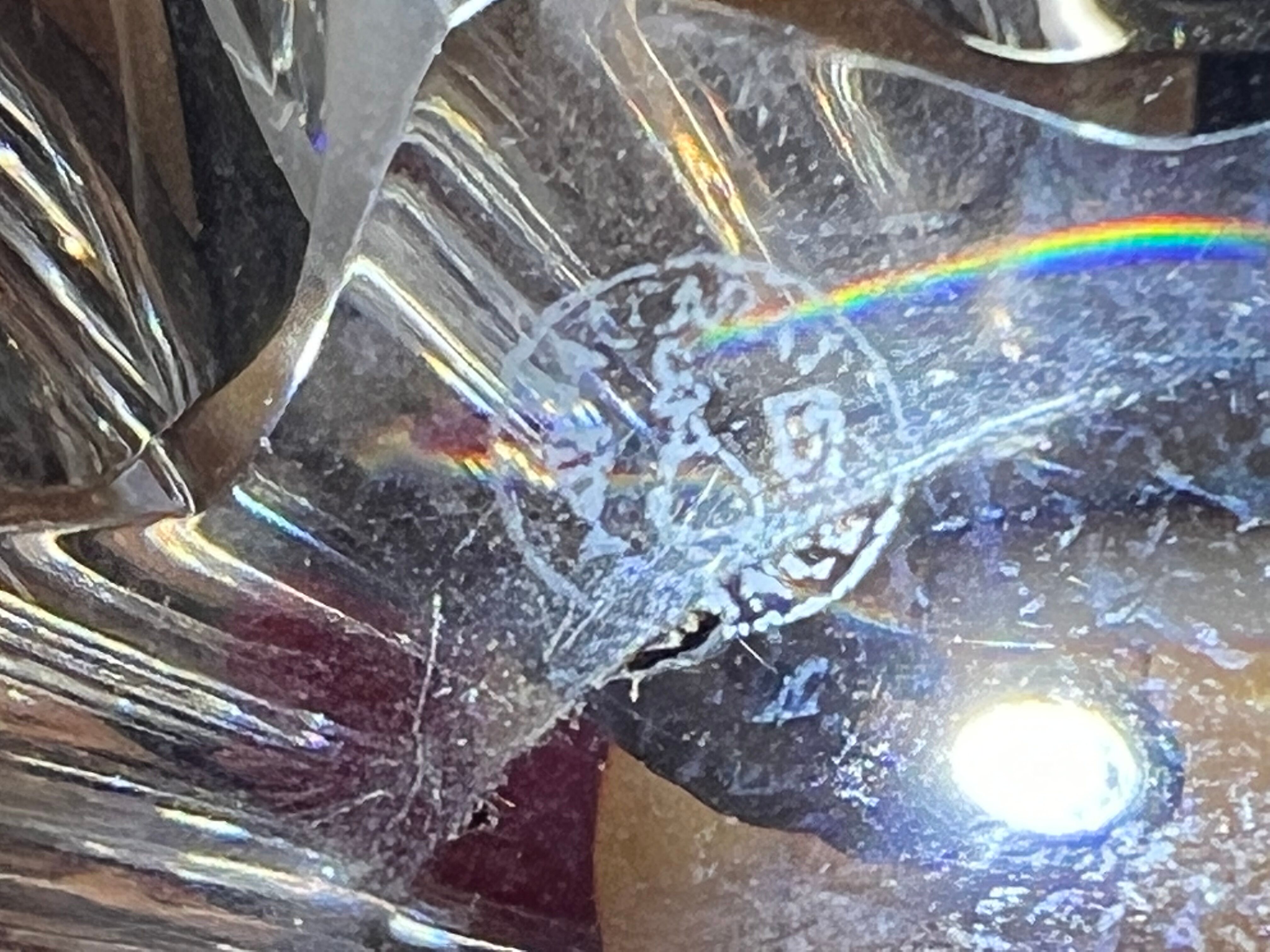 Large vintage cut crystal Baccarat 50s