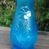 Blue glass vase from vintage Empoli glassware 70s/80s