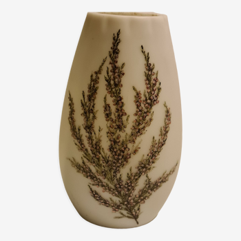 Vase en opaline wirths décor floral