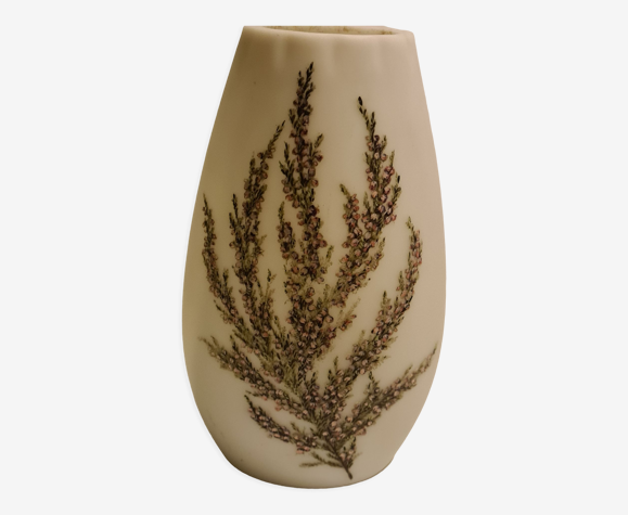 Vase en opaline wirths décor floral