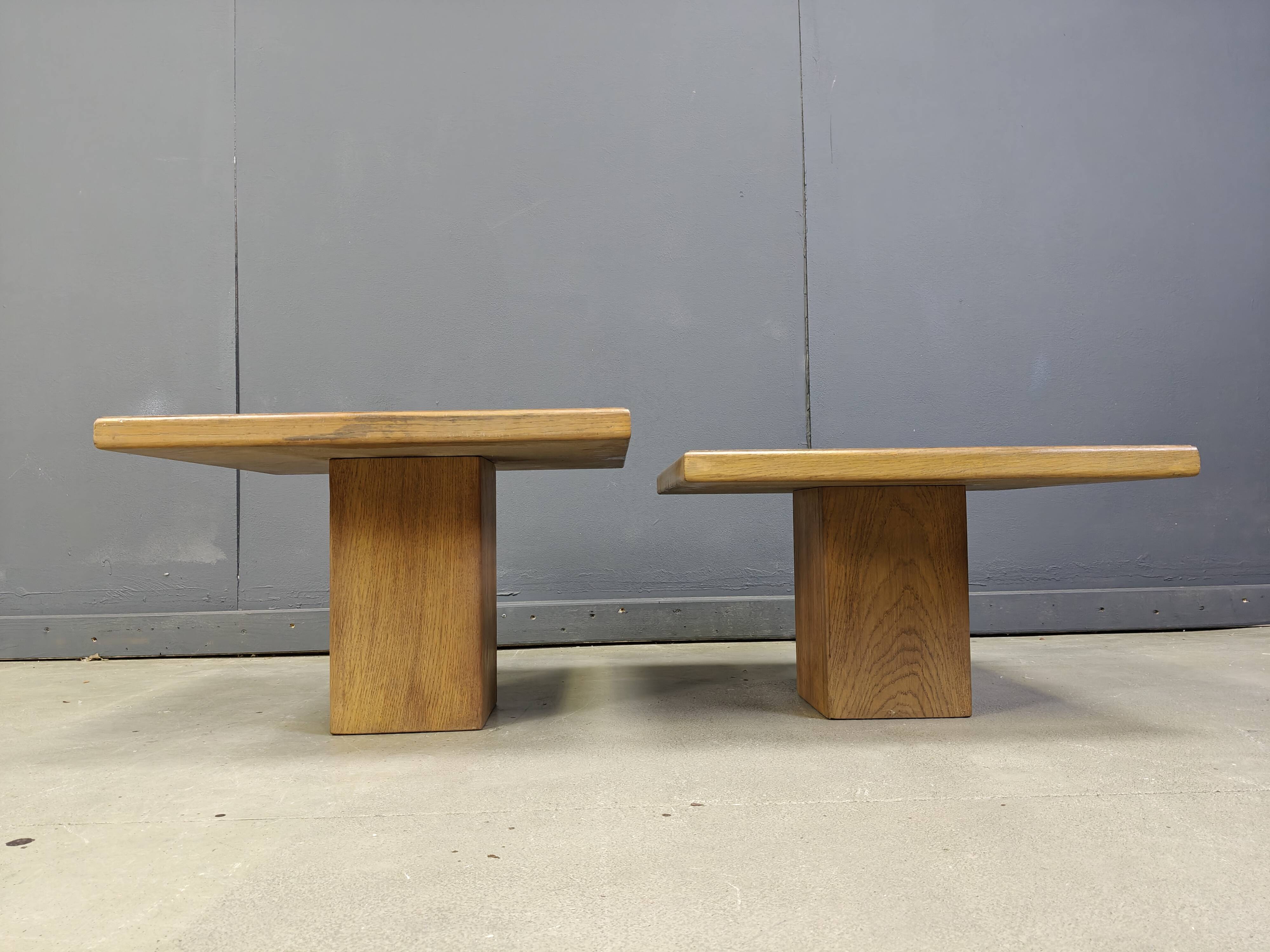 Pair of vintage wooden coffee or side tables, 1960s