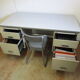 Bureau en métal années 60' type Strafor avec chaise