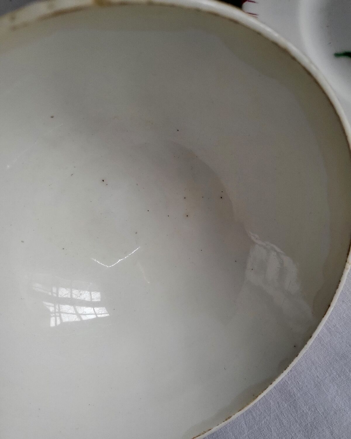 Antique faceted earthenware bowl, Digoin Badonviller