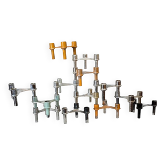 Bougeoir modulaire 1970 Seca dans le style de Stoff Nagel