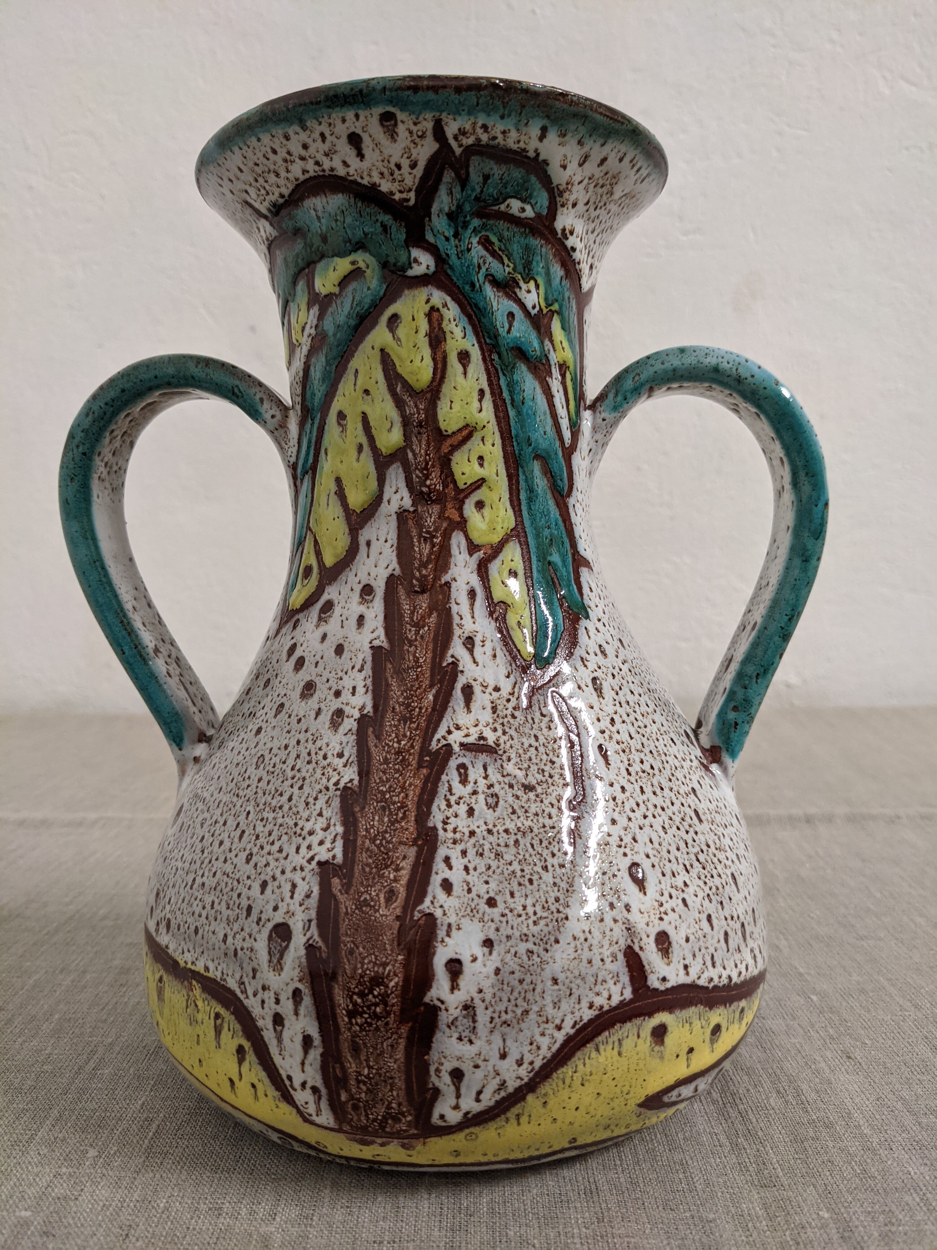 Zoomorphic ceramic vase Vallauris 50s