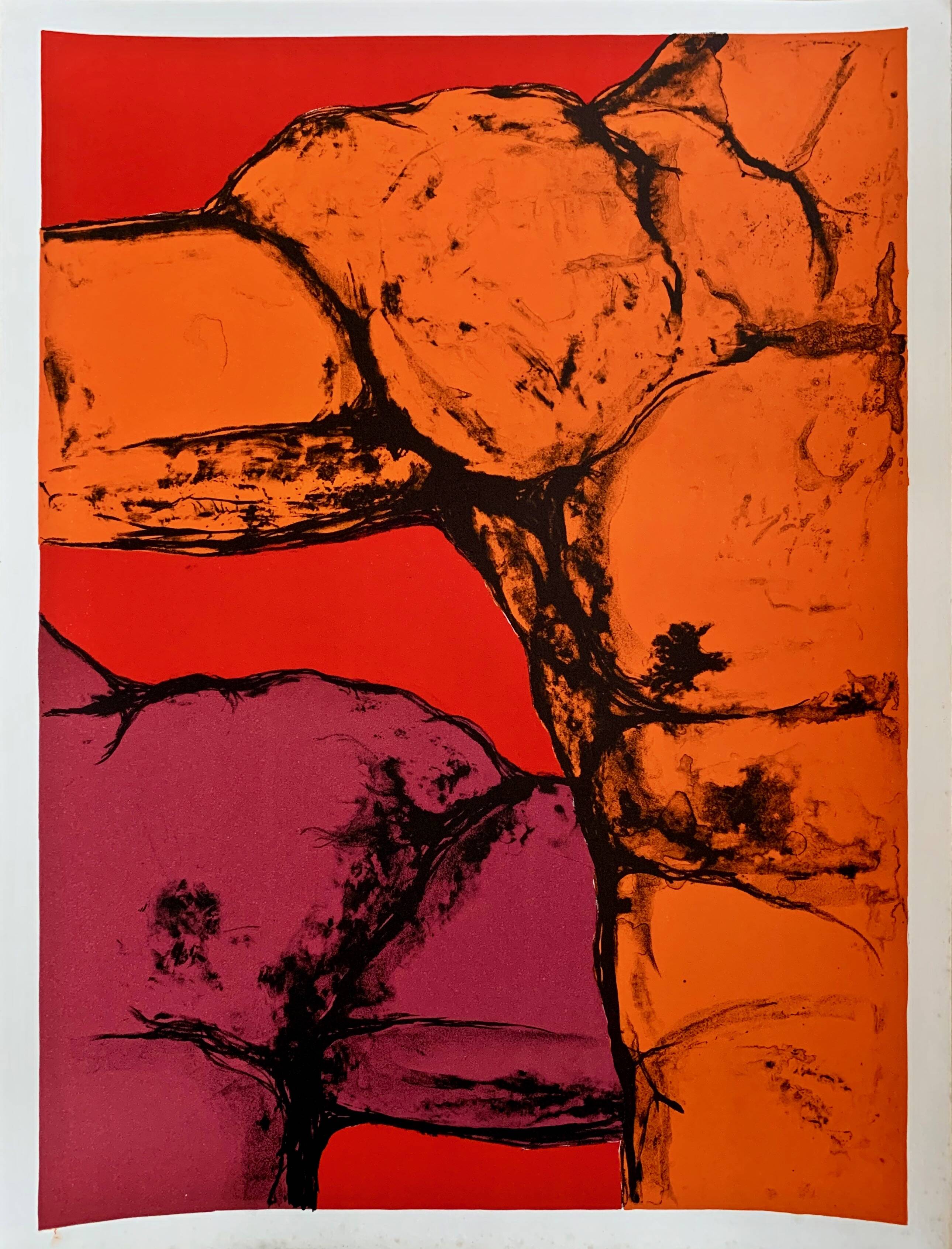 Lithographie originale Maurice Legendre — « Deux Torses » (circa  60–70)
