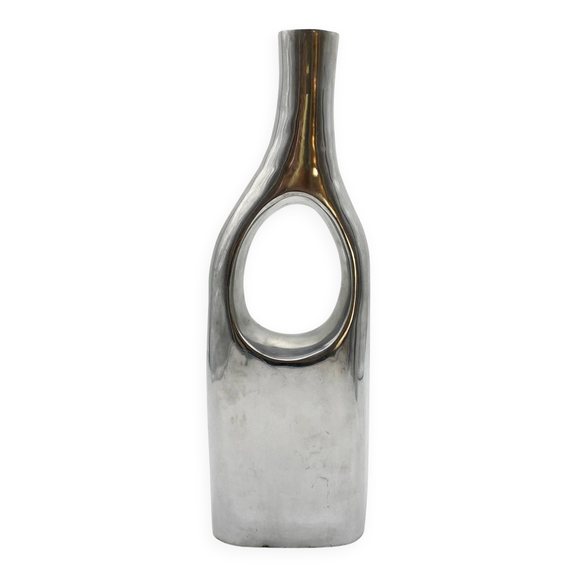 Modernist vase / cast aluminum – 1970s