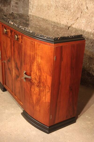 1930s art deco style walnut sideboard