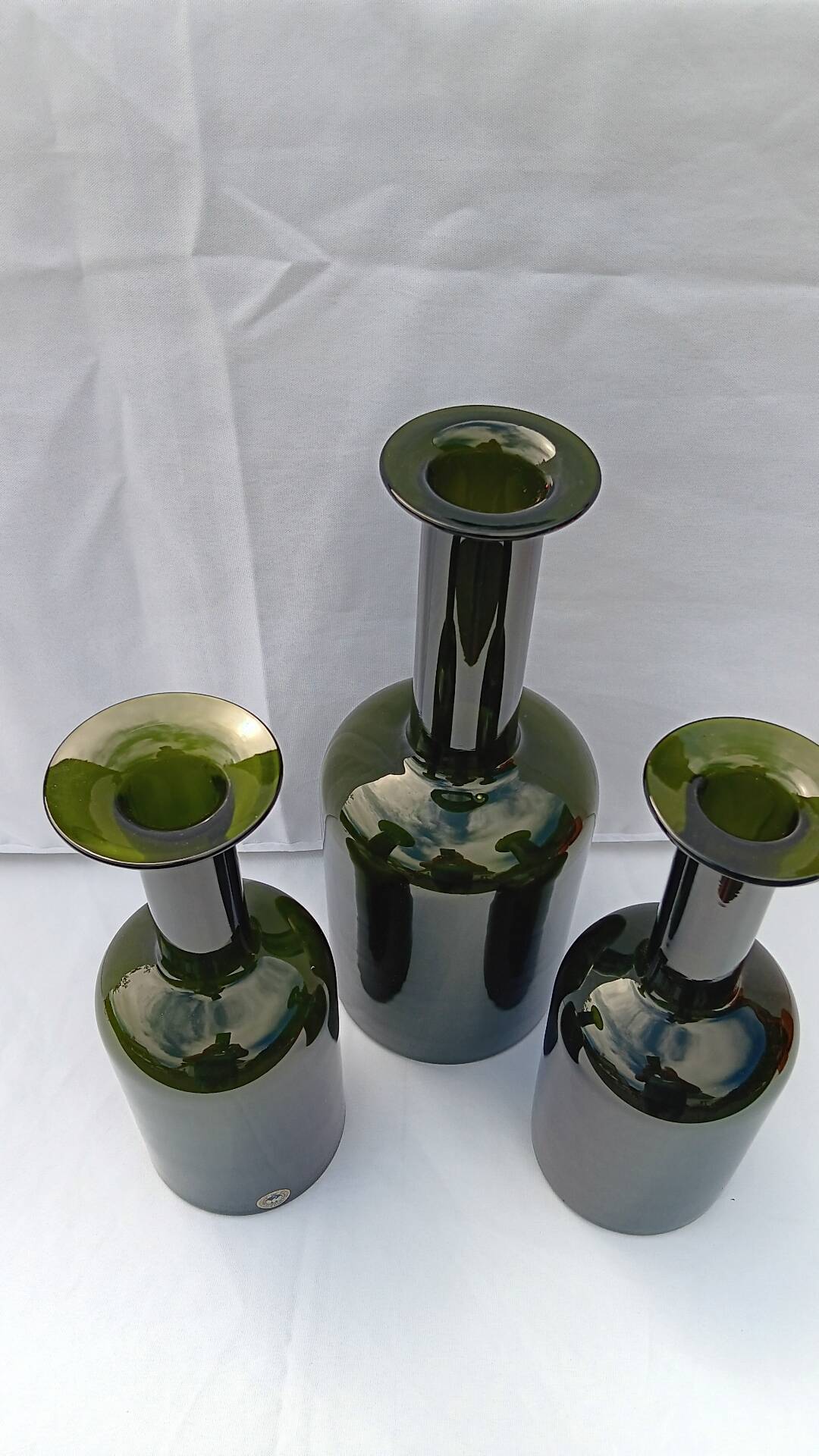 Set of 3 gulvase from october brauer for holmegaard
