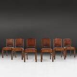 Six Art Deco dining chairs by De Coene Ca.1930
