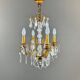 Lustre en cristal et bronze doré, début XXe siècle