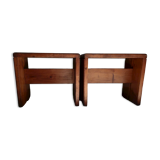 Pair of stools "Les Arcs" by Charlotte Perriand.