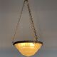 Lustre art deco in moulded glass and silver bronze