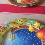 Set of 8 Gien Noël plates