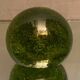 Boule sulfure presse-papier en verre teinté vert