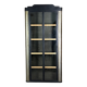 Bookcase/storage unit in patinated and black steel 1980