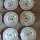 12 plates + 1 Digoin and Sarreguemines dish