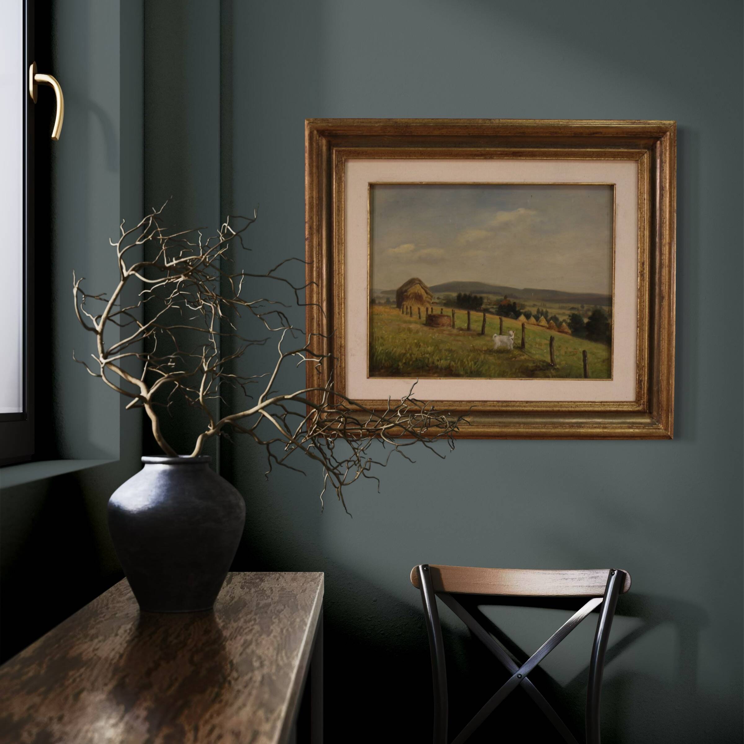 Small signed landscape painting from the 20th century