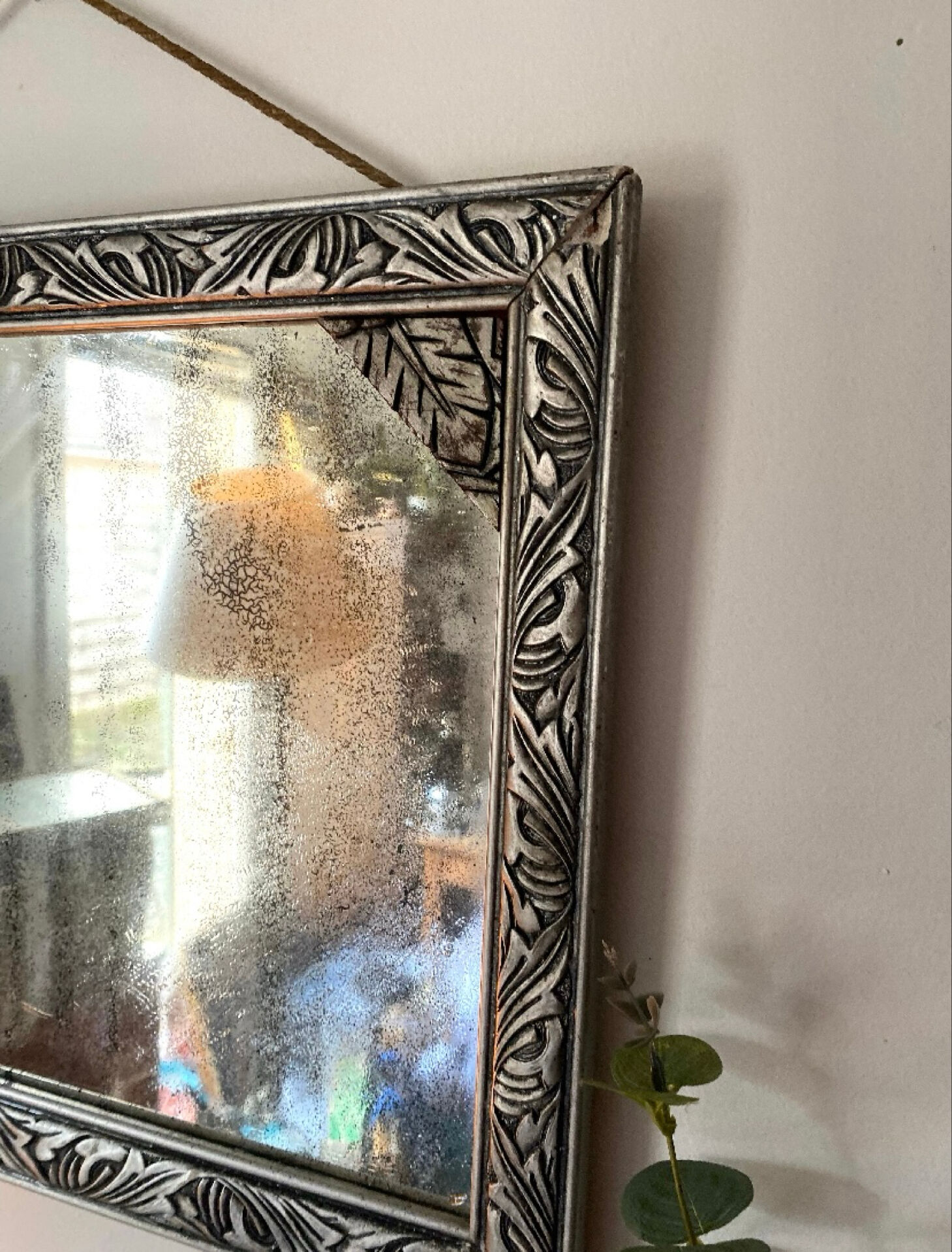Bevelled rectangular mirror 1950