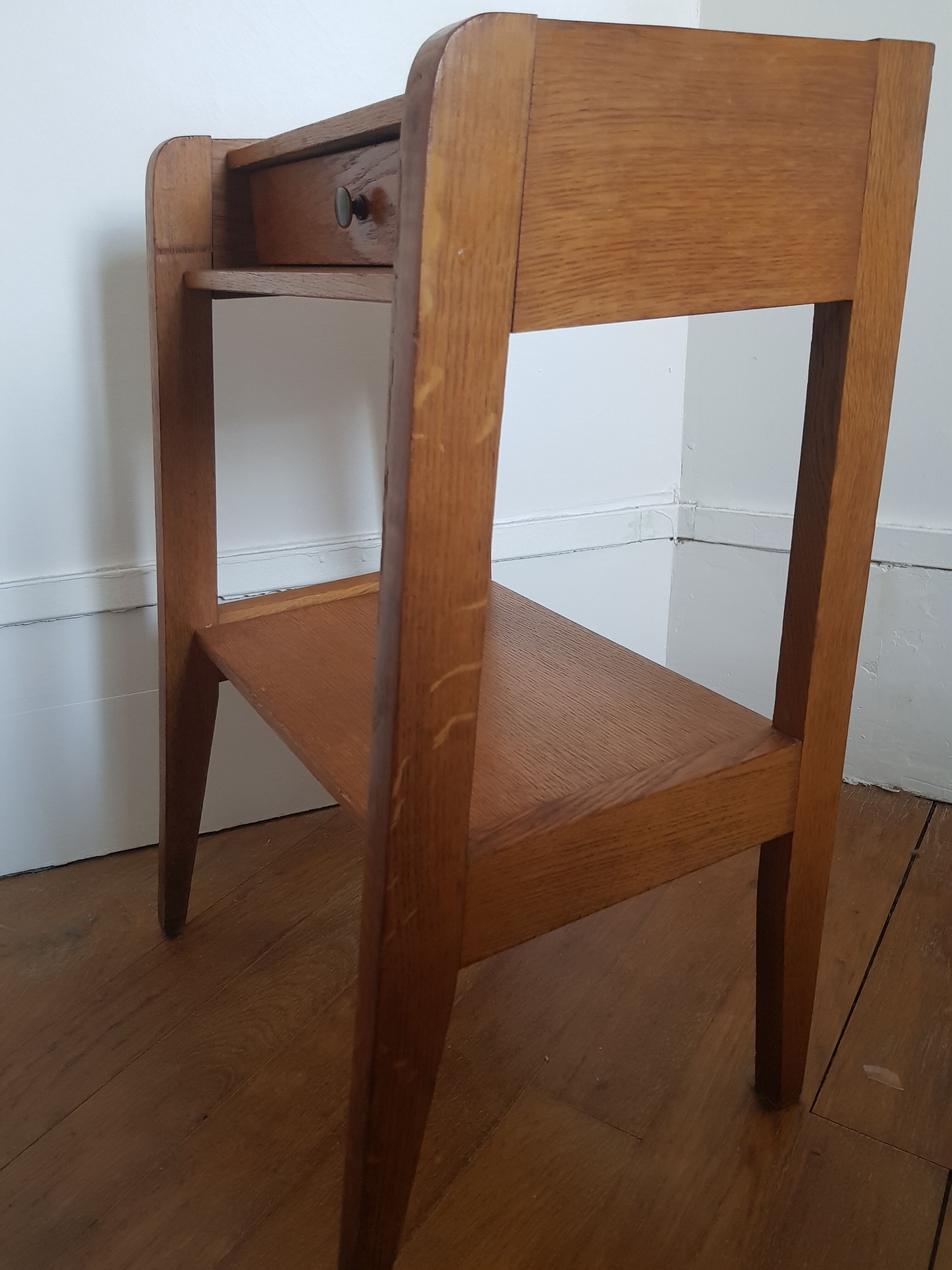 Wooden bedside table