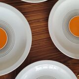 Set of 4 orange plates Bareuther 131