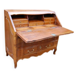 Louis xv period transitional walnut slant-front desk from the louis xvi era, 18th century