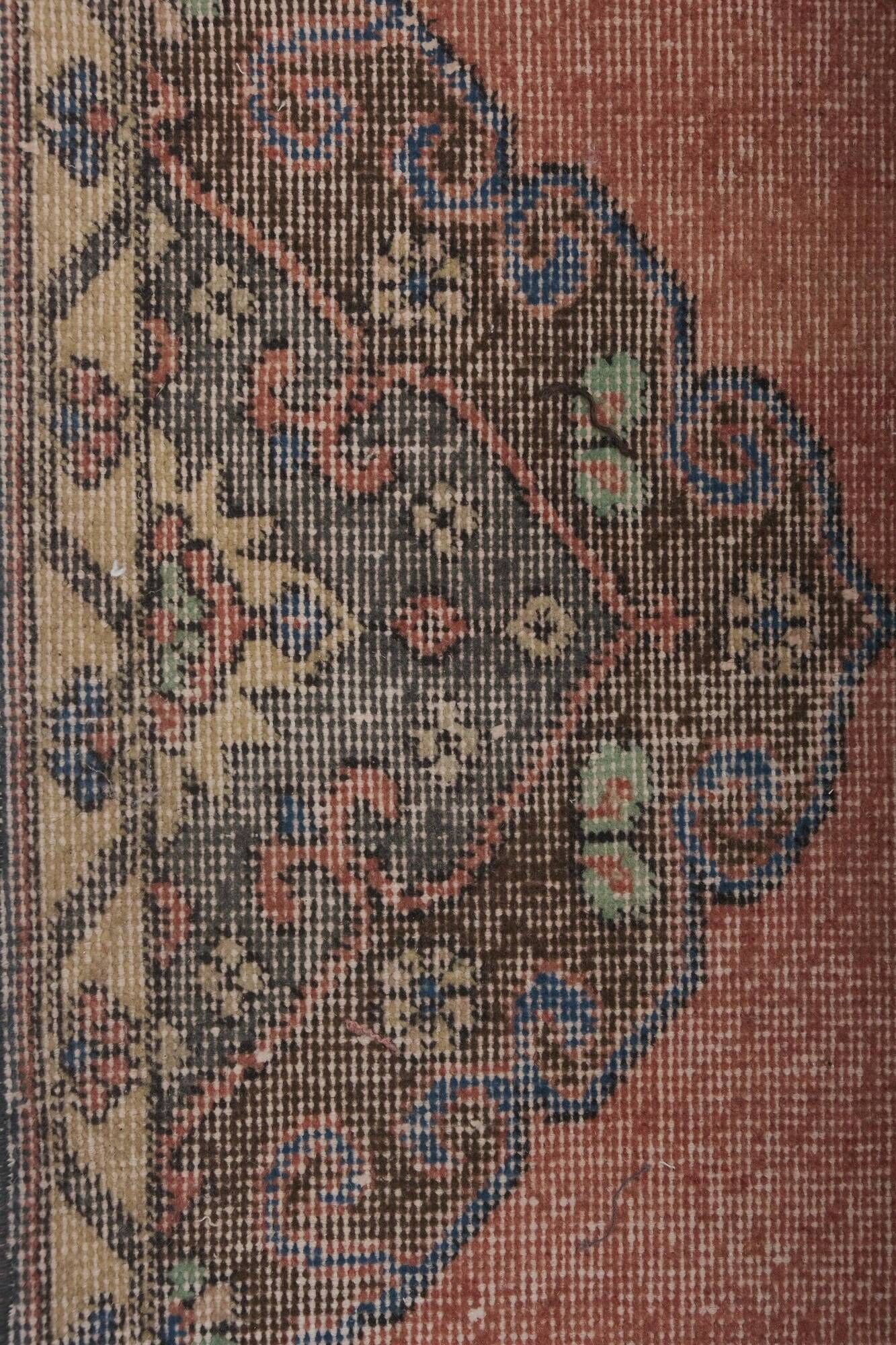 Vintage Turkish hallway rug 115x381 cm
