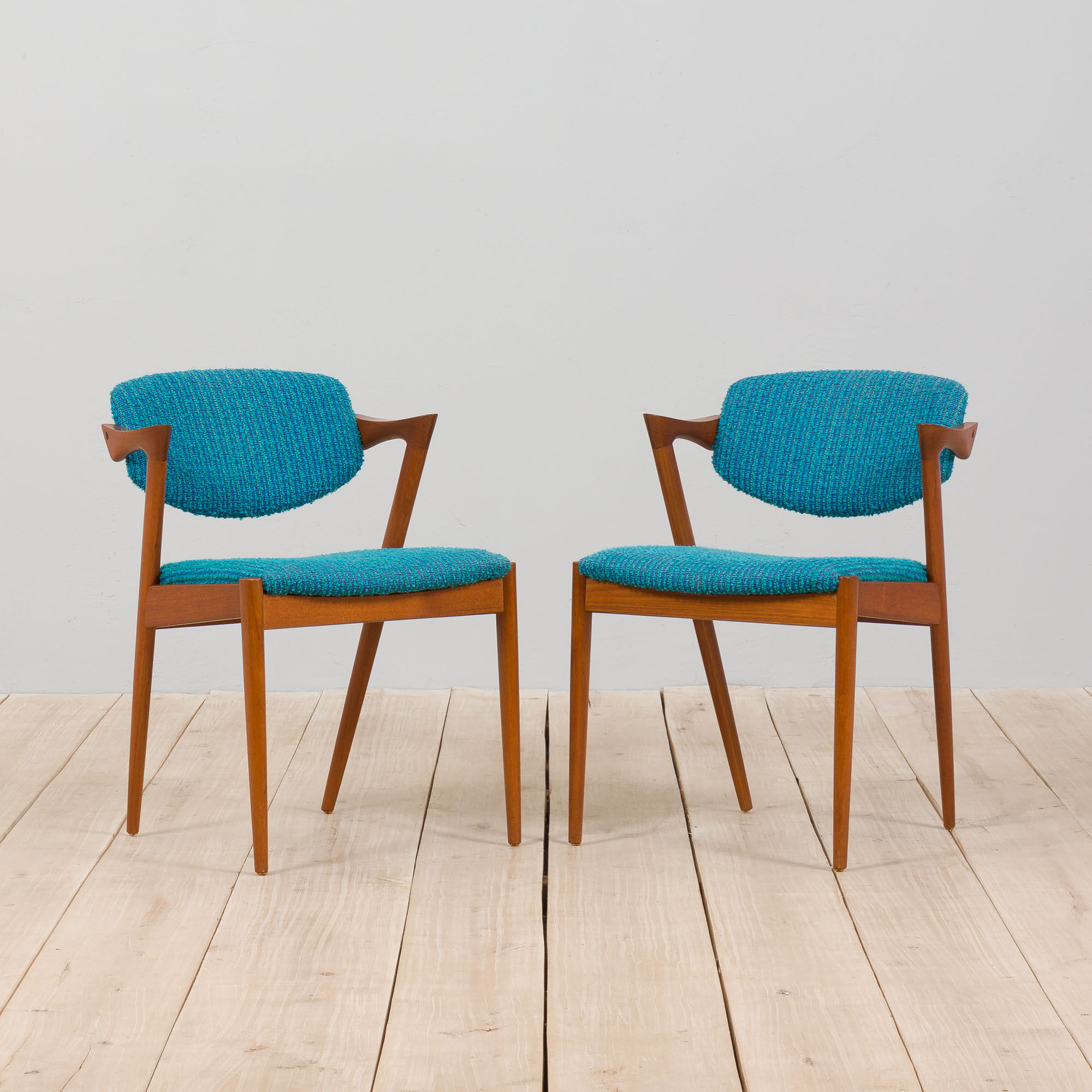 Paire de chaises en teck Kai Kristiansen, Danemark, années 60