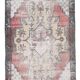 4x9 handmade distressed wool vintage rug 267x129cm