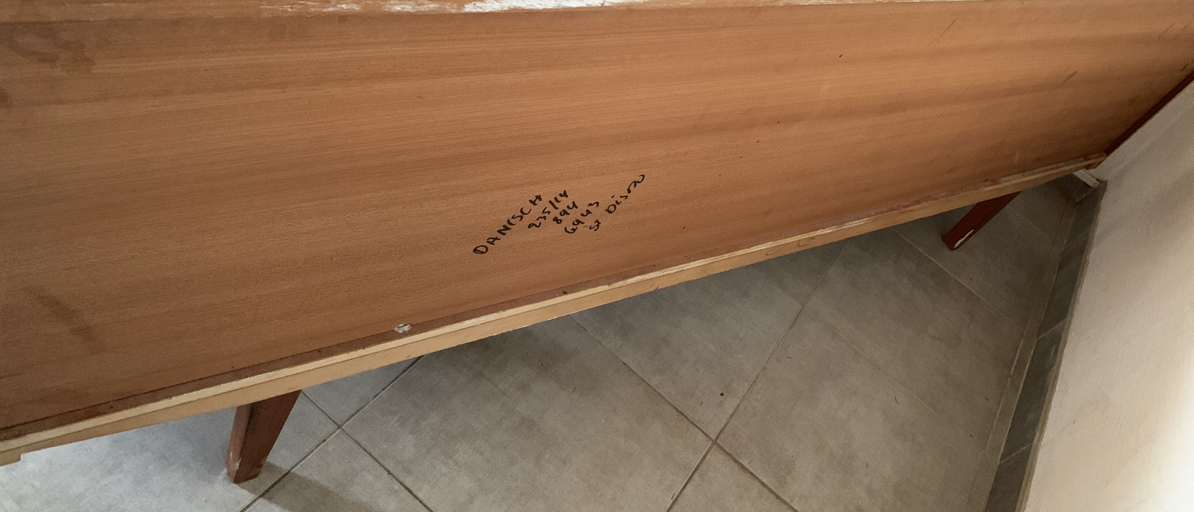 Large Danish vintage row in blond teak from the 60s