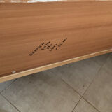 Large Danish vintage row in blond teak from the 60s