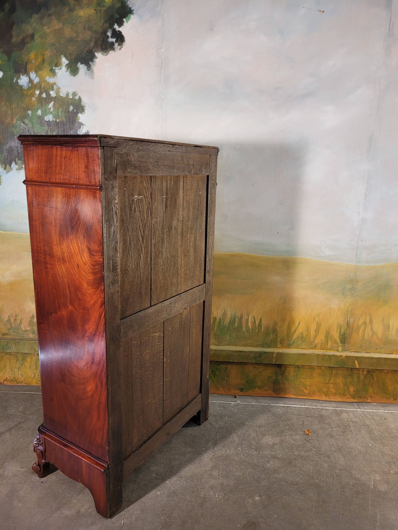 Chiffonnier grande commode en acajou époque xixème