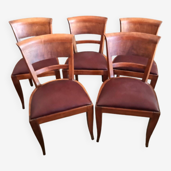 Set of five chairs