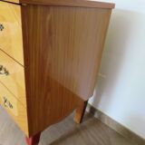 Vintage Louis XV style chest of drawers in citron wood veneer